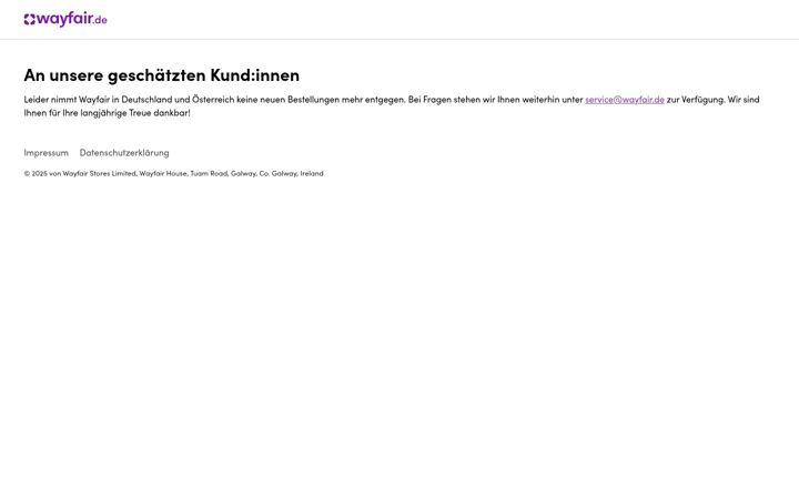 Screenshot of wayfair.de