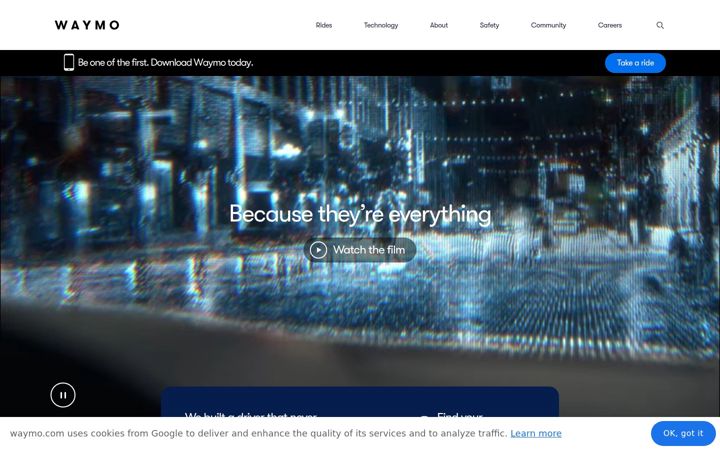 Skjámynd af waymo.com