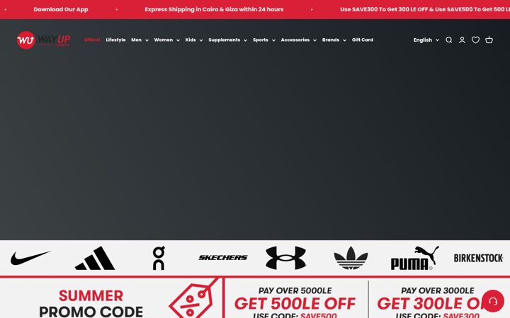 Screenshot of wayupsports.com