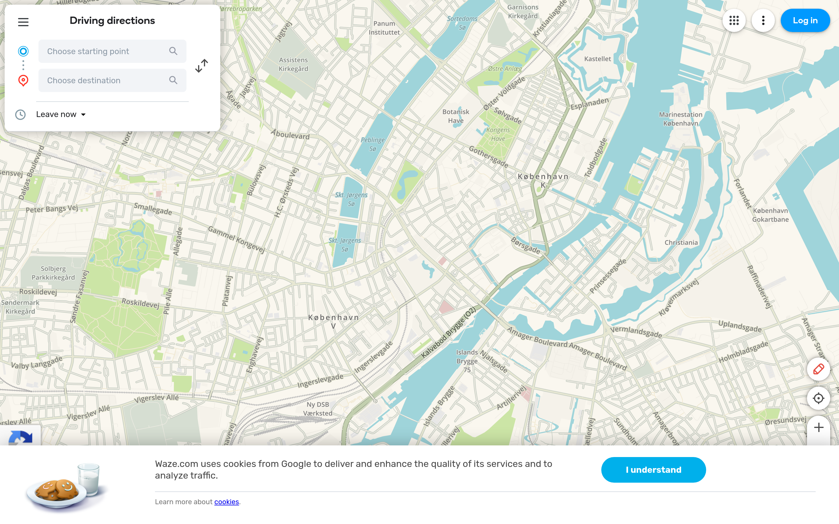 Screenshot of waze.com