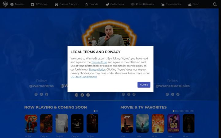 Screenshot di wb.com