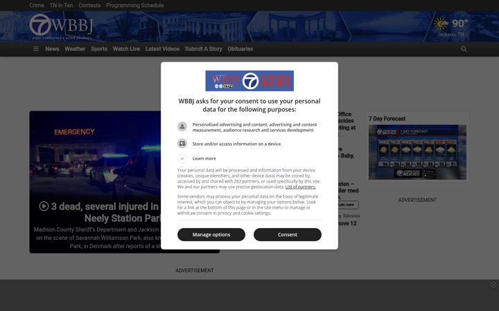 Screenshot of wbbjtv.com