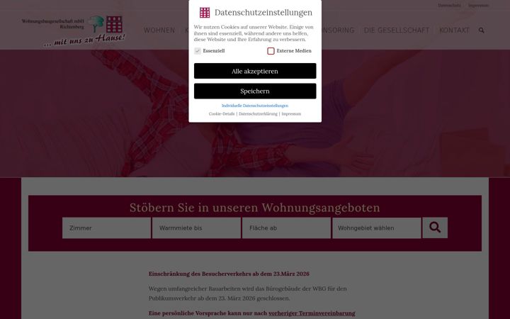 Screenshot of wbg-richtenberg.de
