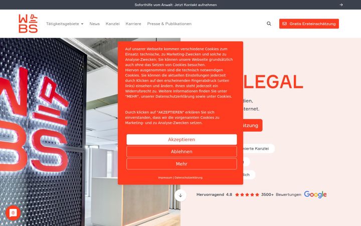 Screenshot of wbs.legal