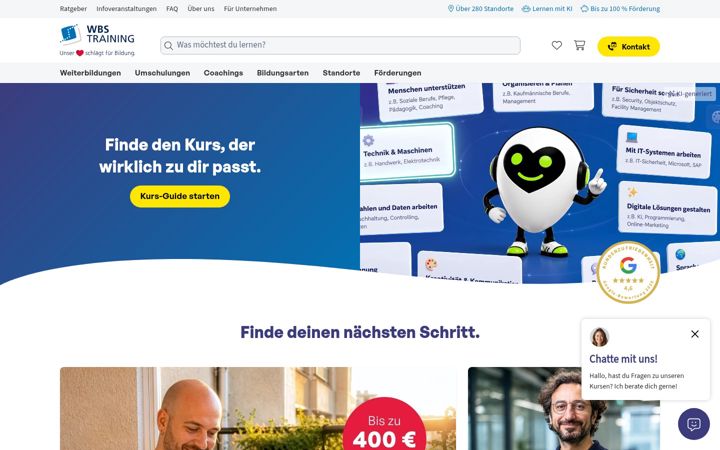 Screenshot of wbstraining.de