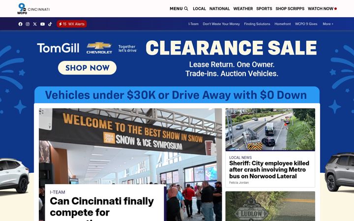 Screenshot von wcpo.com