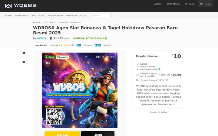 Capture d'écran de wdbosslotlogin.com