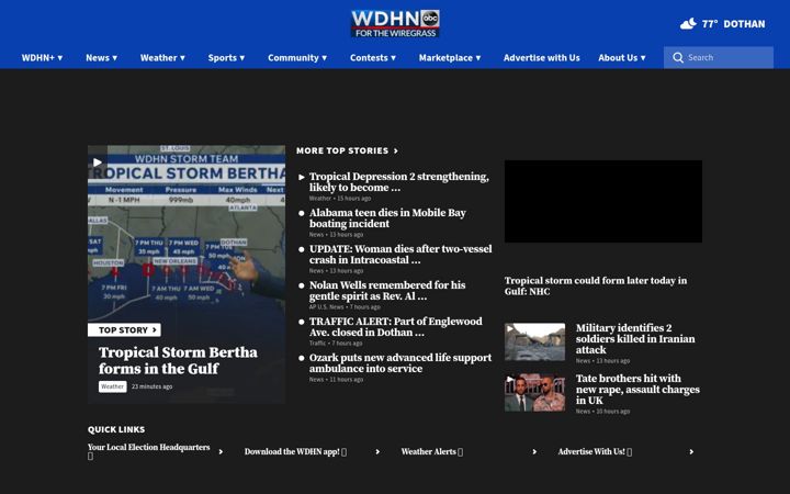 Screenshot of wdhn.com
