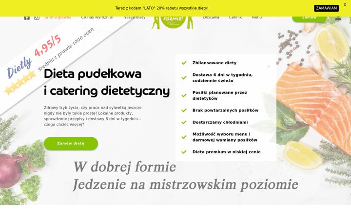 Screenshot ta' wdobrejformiecatering.pl