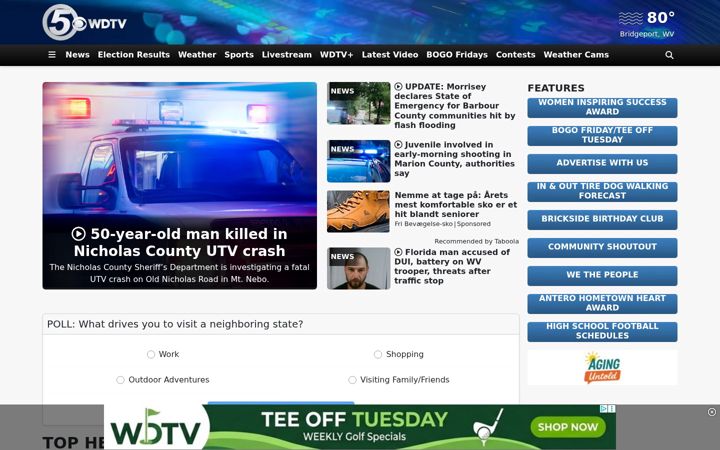 Screenshot of wdtv.com