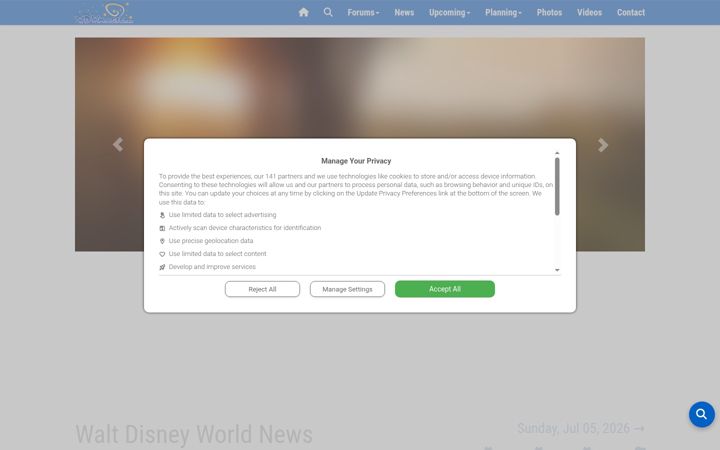 Screenshot of wdwmagic.com