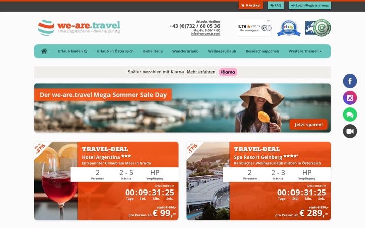 Screenshot of we-are.travel