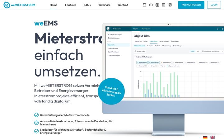 Skjermbilde av we-mieterstrom.de