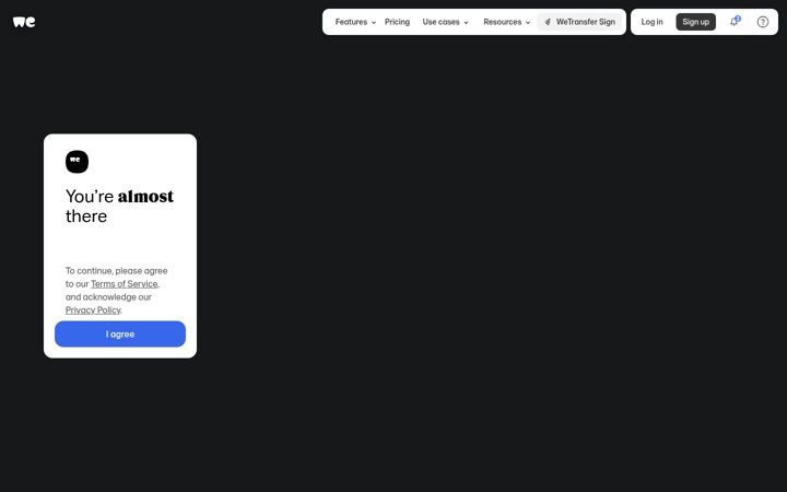 Screenshot of we.tl