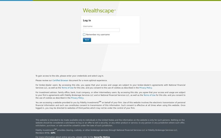 Screenshot of wealthscape.com