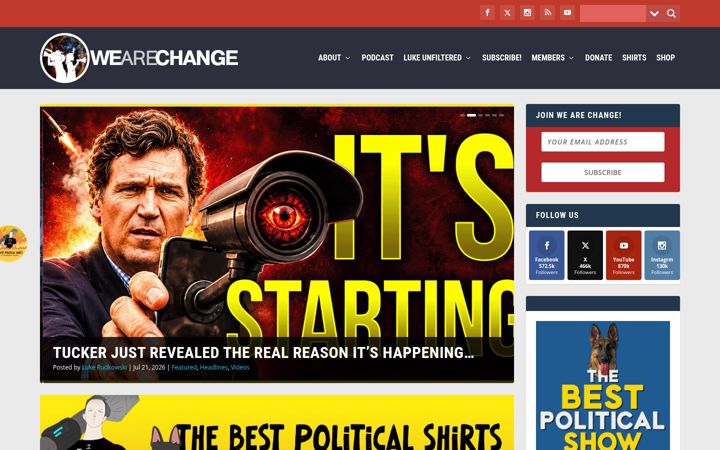 Screenshot of wearechange.org