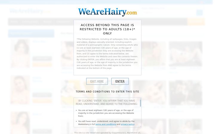 Screenshot of wearehairy.com