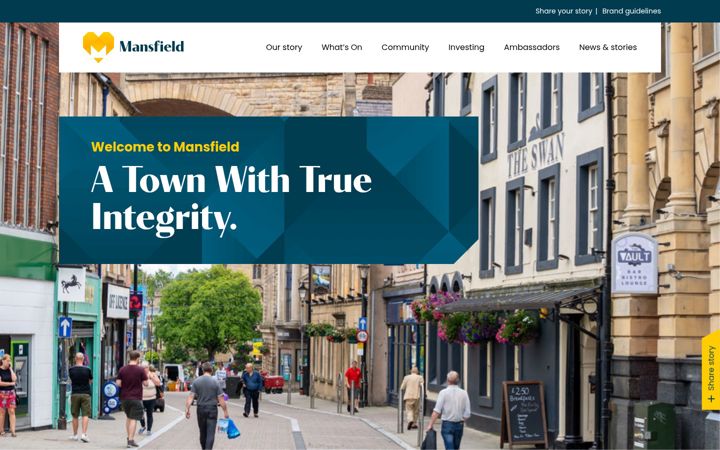 Captură de ecran a wearemansfield.com