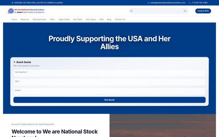 Screenshot of wearenationalstocknumbers.com