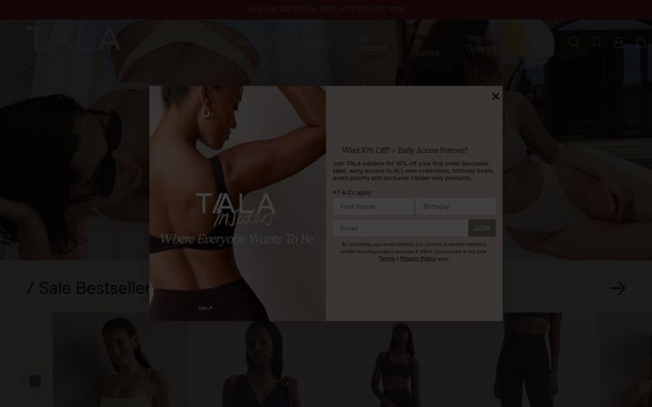 Skjermbilde av wearetala.com