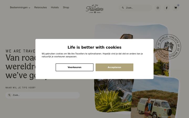 Ekrānuzņēmums no wearetravellers.nl