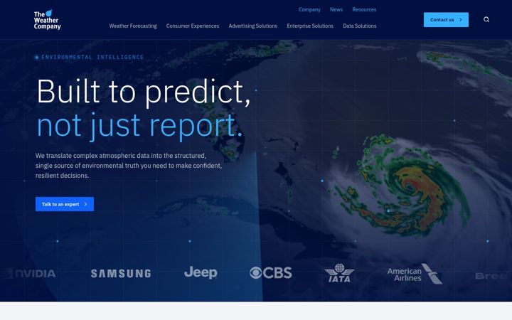 Screenshot of weathercompany.com