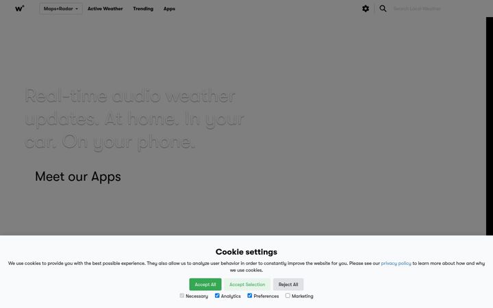 Screenshot of weatherology.com