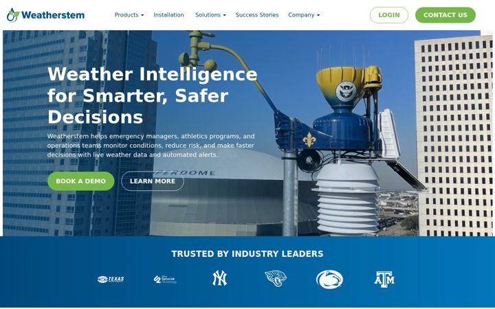 Screenshot of weatherstem.com