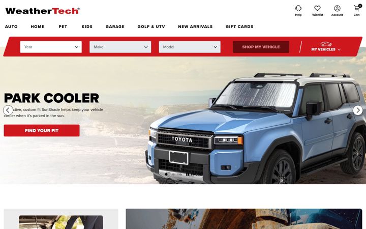 Screenshot of weathertech.ca