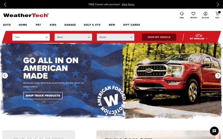 Екранна снимка на weathertech.com
