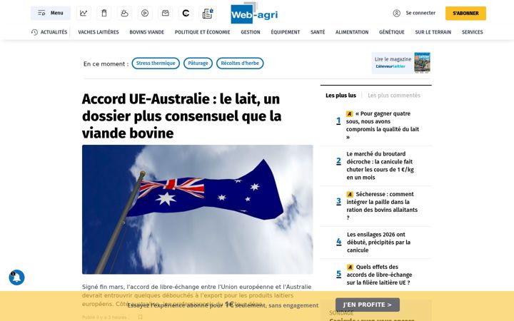 Screenshot of web-agri.fr