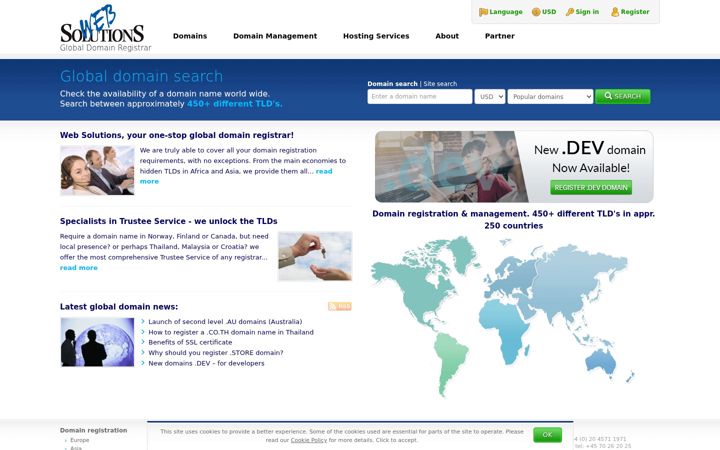 Screenshot of web-solutions.dk
