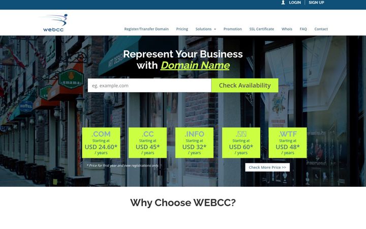 Screenshot of web.cc