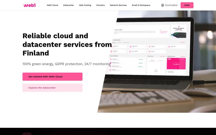 Screenshot of web1.fi