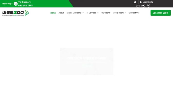 Ekrano kopija web2go.co.za