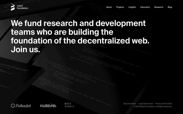 Screenshot of web3.foundation