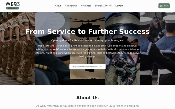 Posnetek zaslona web3veterans.org