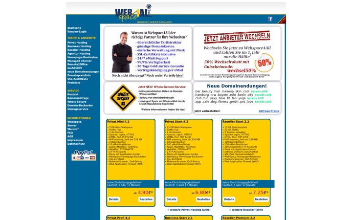 Screenshot of web4a.de