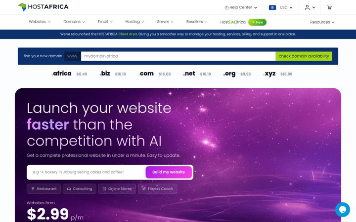 Screenshot of web4africa.com