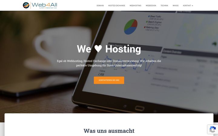 Screenshot von web4all.at