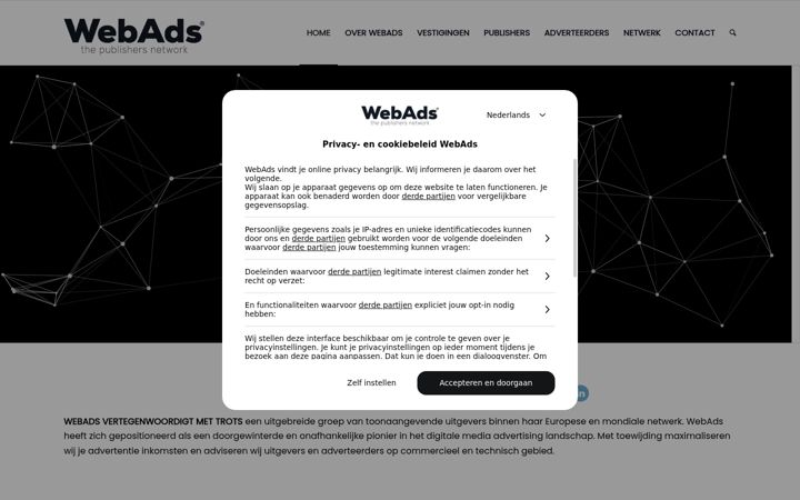 Screenshot of webads.nl