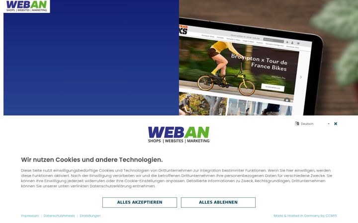 Screenshot van weban.de