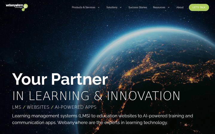 Screenshot of webanywhere.com