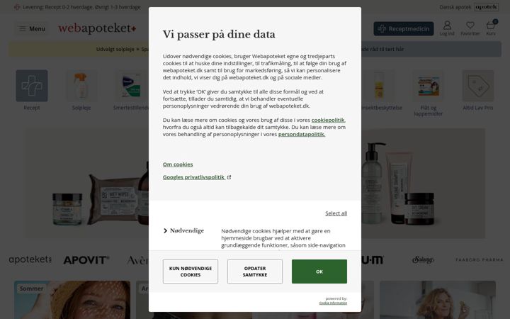 Screenshot of webapoteket.dk