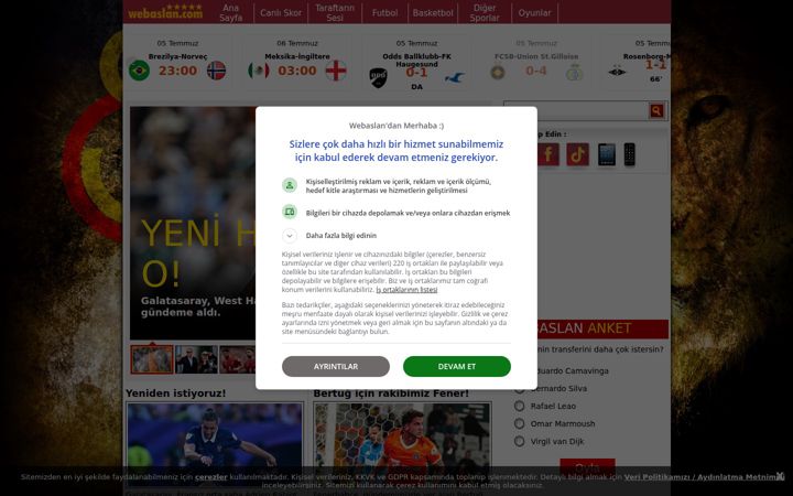 Screenshot of webaslan.com