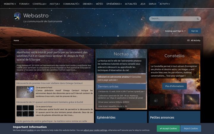 Screenshot of webastro.net