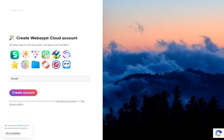 Screenshot of webasyst.cloud