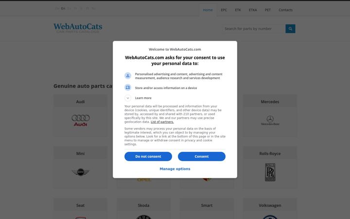 Screenshot of webautocats.com