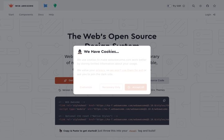Screenshot of webawesome.com