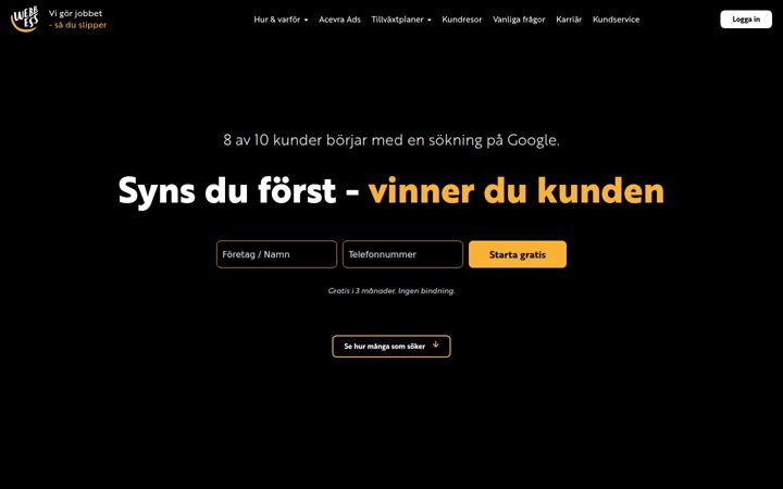 Zrzut ekranu webbess.se
